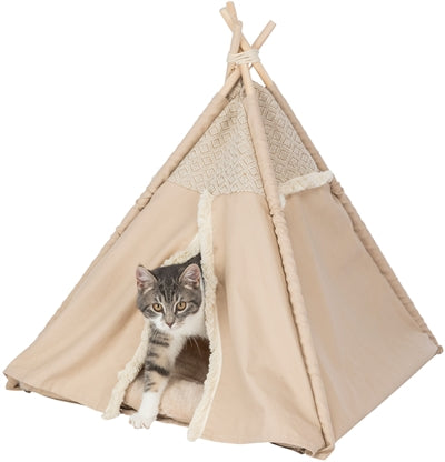 Trixie kattekurv tipi boho beige