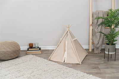 Trixie kattekurv tipi boho beige