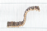 Trixie Suspension Bridge med skrue Mount Bark Wood Natural til mus