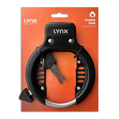 Lynx cykelramme -slot, vejr -resistent, hærdet stål, 2 taster