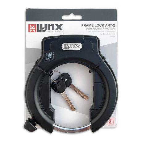 Lynx Art 2 Ring Lock - Sikkerhedsgaranti - Afsluttet stål - inklusive indsætkæde - 2 taster - Fastgørelsesmidler