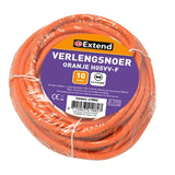 Forlængerledning 10m orange ujordet max 3500w 2x1,5mm
