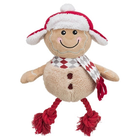 Trixie Xmas honningkagemand med flossreb, ben i plys bomuld
