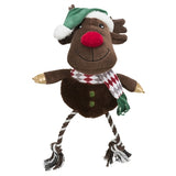 Trixie Xmas rensdyr med floss reb ben plys bomuld