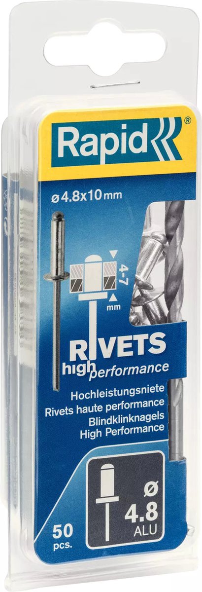 Hurtig højtydende nitte ø4,8 x 10 mm - 5000387