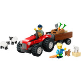 Lego city 60461 rød traktor med trailer og får