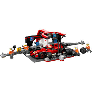Lego city f1 pitstop og pitbesætning med ferraribil - 60443