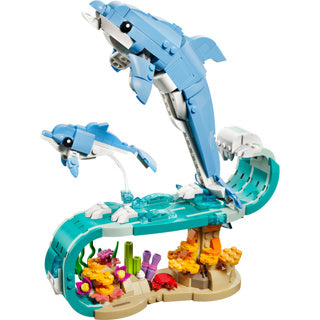 Lego ® creator 3i1 havdyr: smukke delfiner - genopbygget til en søhest eller krabbe - 31385