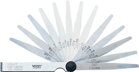 Vogel følemåler sæt 0,05-1,00 mm tommer 13 dele