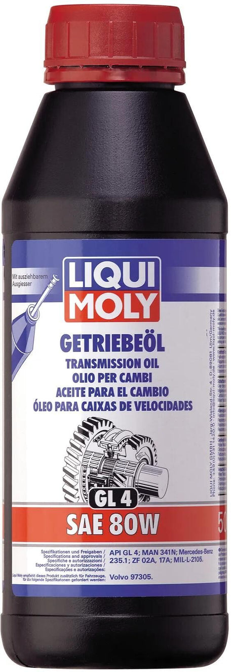 Liqui moly transmissionsolie gl4 gearolie gl4 sae 80w lm 500 ml