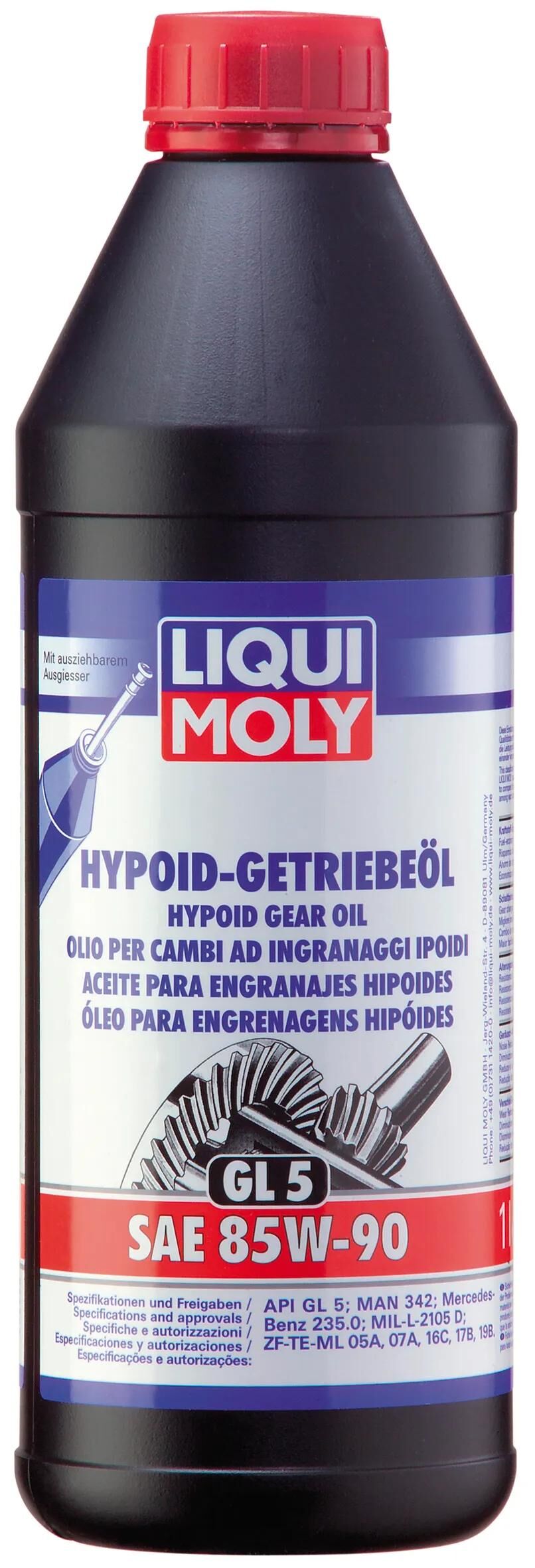 Liqui moly transmissionsolie gl 5 hypoid gearolie gl5 lm 85w-90 1 ltr.