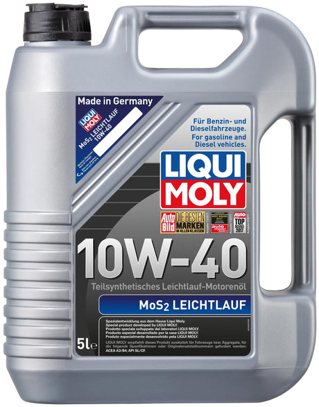 Liqui moly motoröl mos2 leichtlauf mos2-lightrunning olie 5 l 10w-40hd