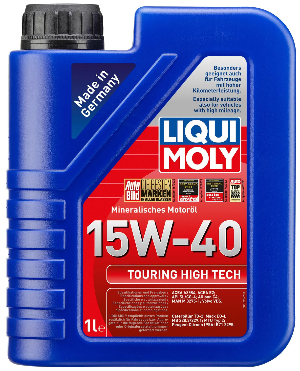 Liqui moly motorolie touring high tech touring high tech 1 ltr. 15w-40hd