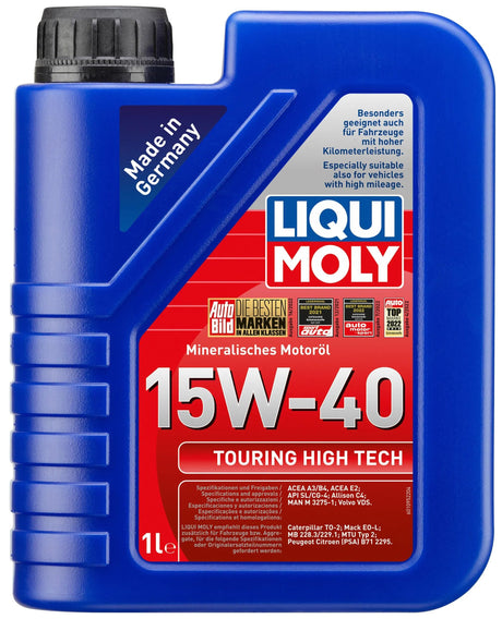 Liqui moly motorolie touring high tech touring high tech 1 ltr. 15w-40hd