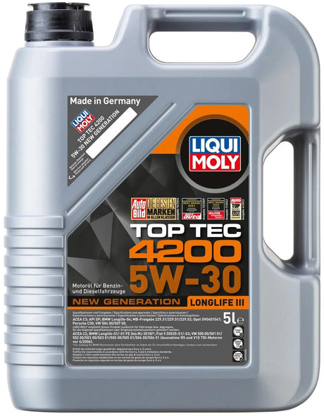 Liqui moly motorolie top tec 4200 ny generation top tech 4200 5w-30 5l motorolie