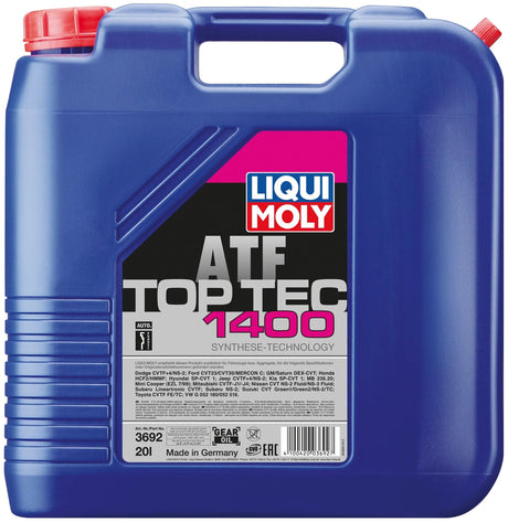 Liqui moly getriebeöl top tec atf 1400 top tec atf 1400 dunk 20l