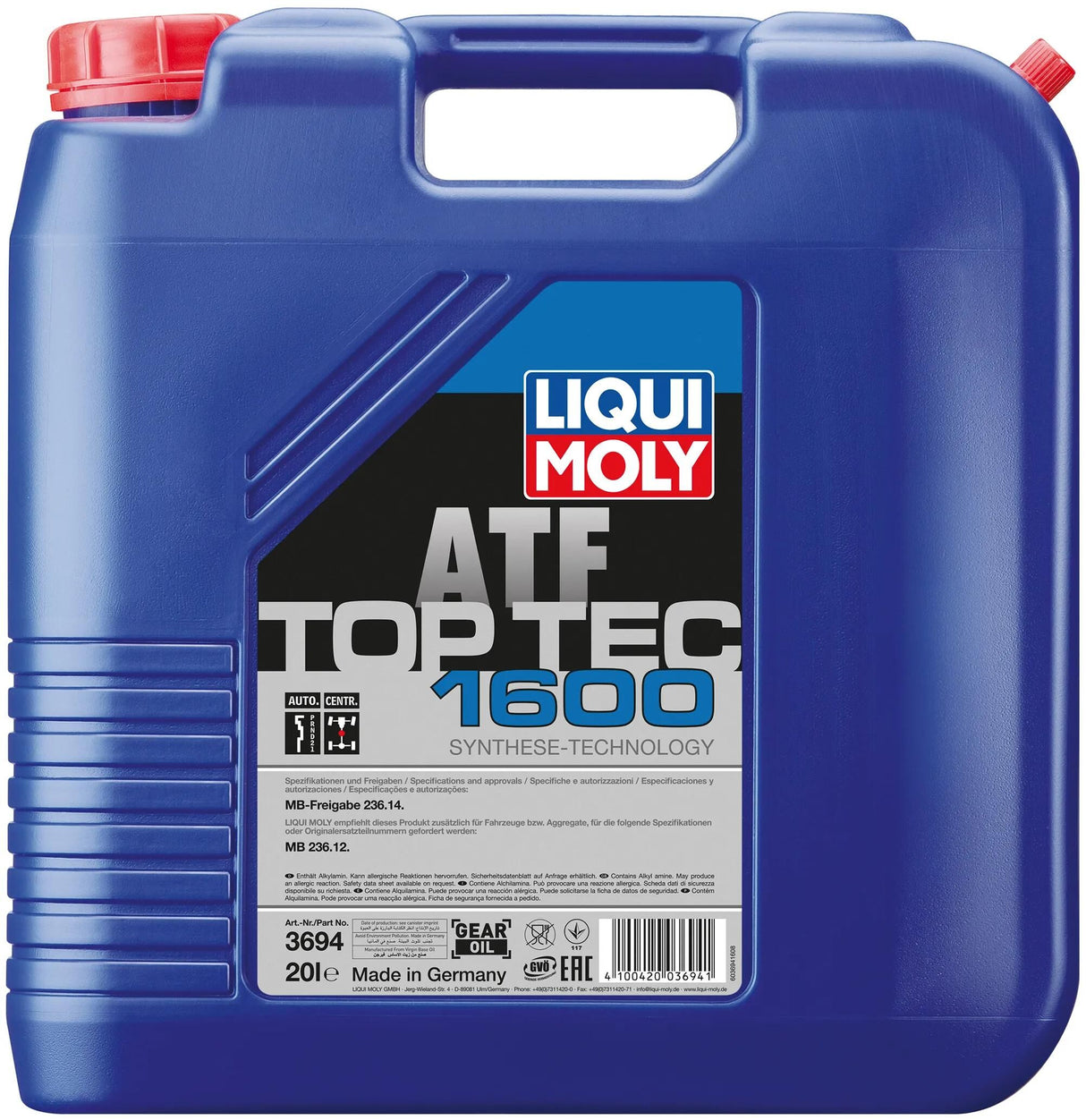 Liqui moly getriebeöl top tec atf 1600 top tec atf 1600 dunk 20l
