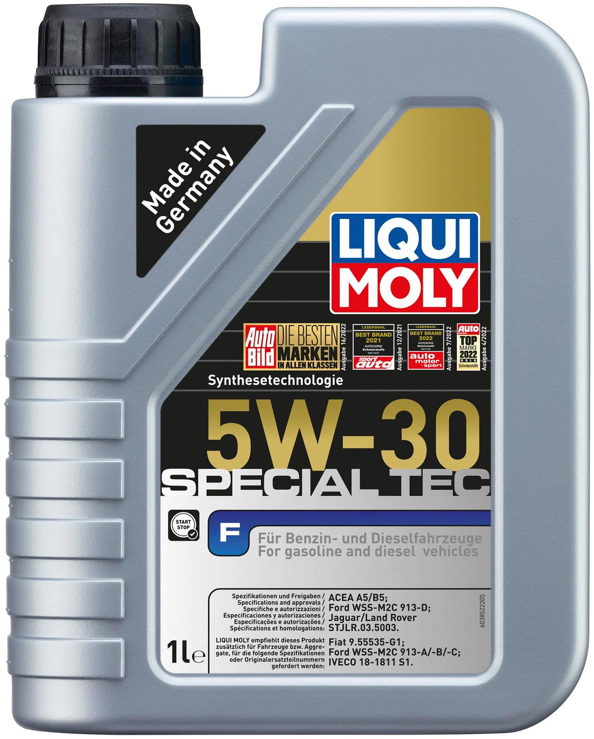 Liqui moly motorolie special tec f special tec f 5w-30 1l motorolie