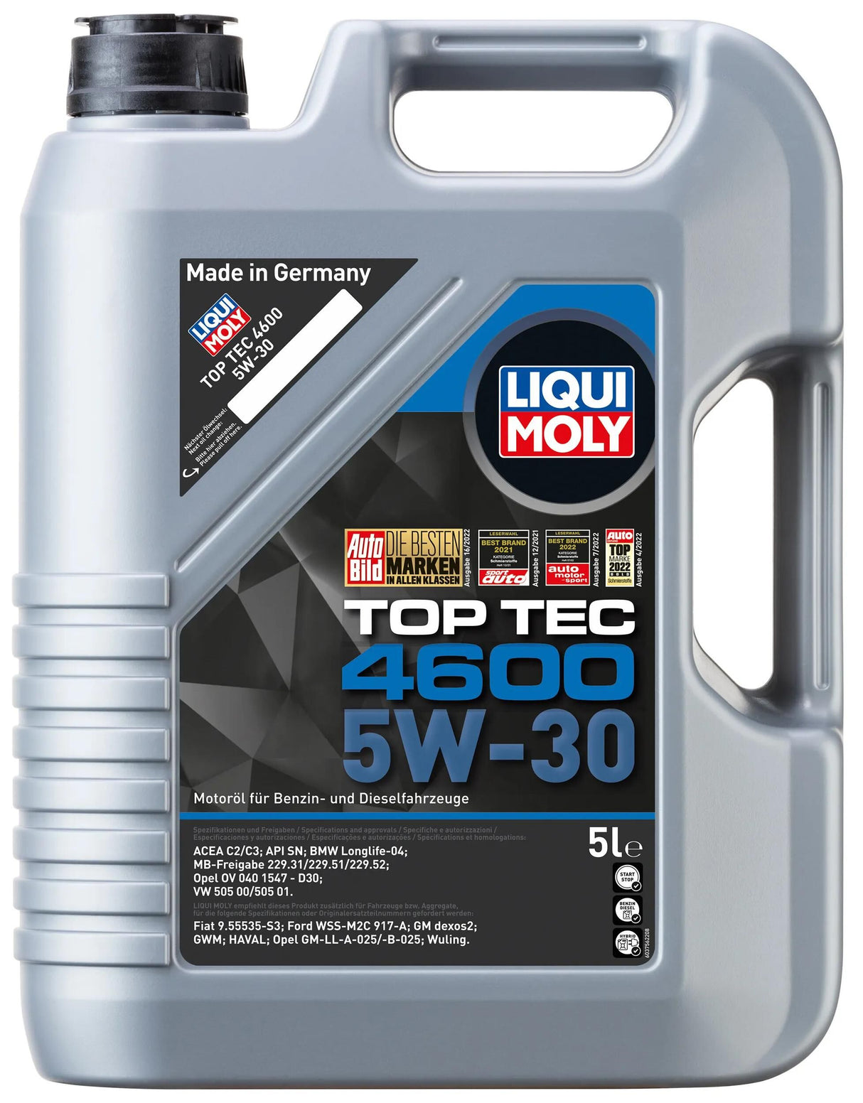 Liqui moly motorolie top tec 4600 motorolie 5w30 5l top tec 4600