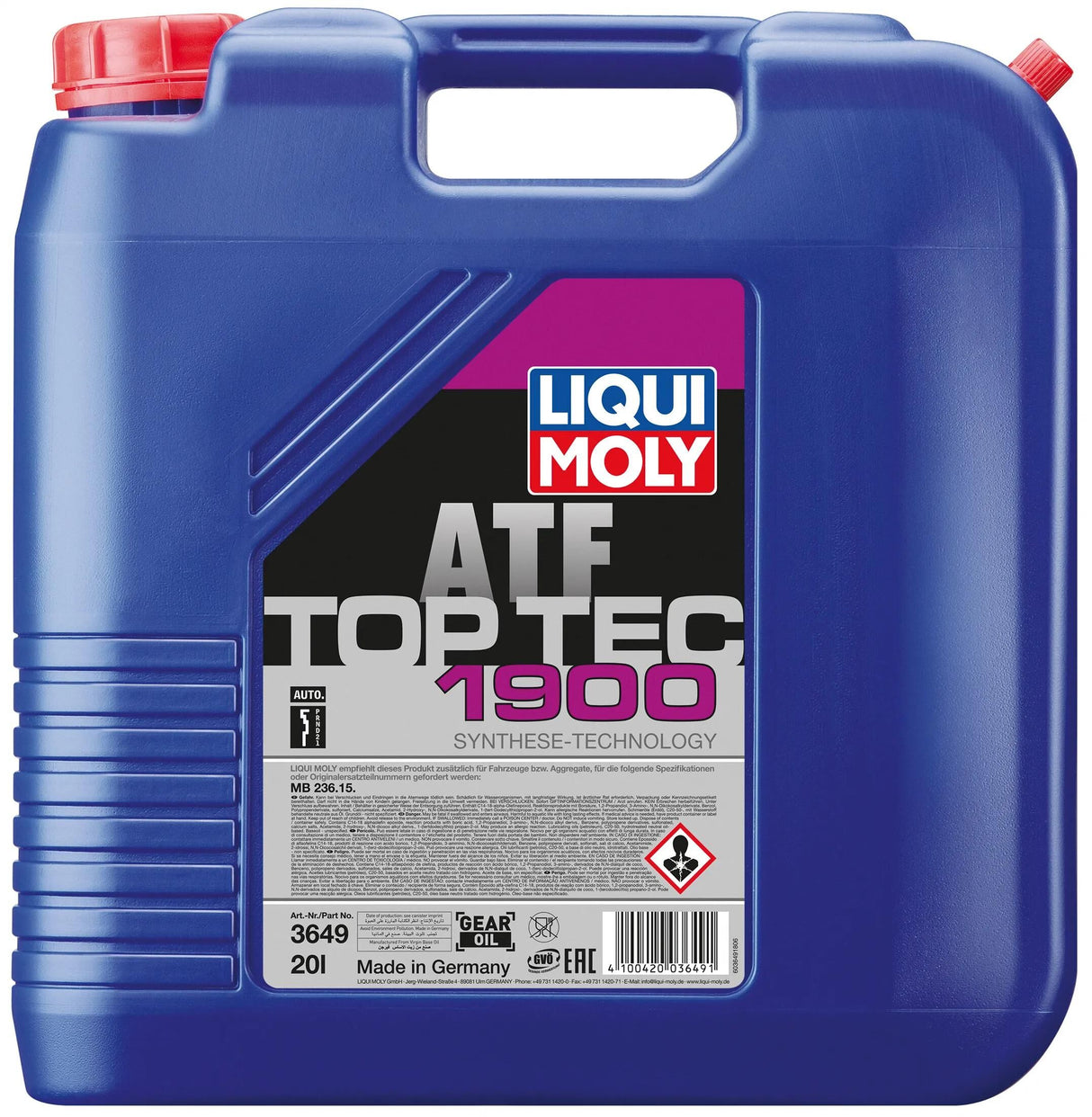 Liqui moly getriebeöl top tec atf 1900 top tec atf 1900 dunk 20l