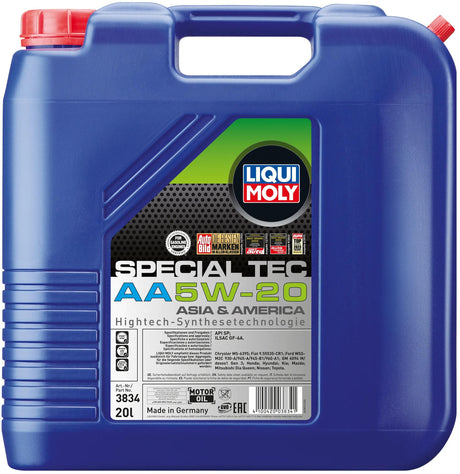 Liqui moly motorolie special tec aa motorolie 5w-20 20l lm special tech aa