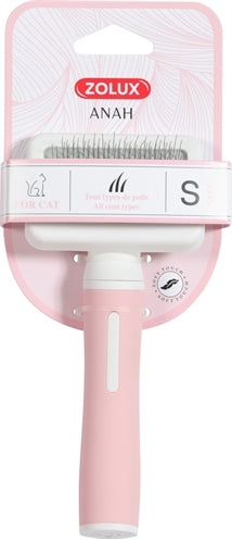 Zolux anah slicker børste pink hvid