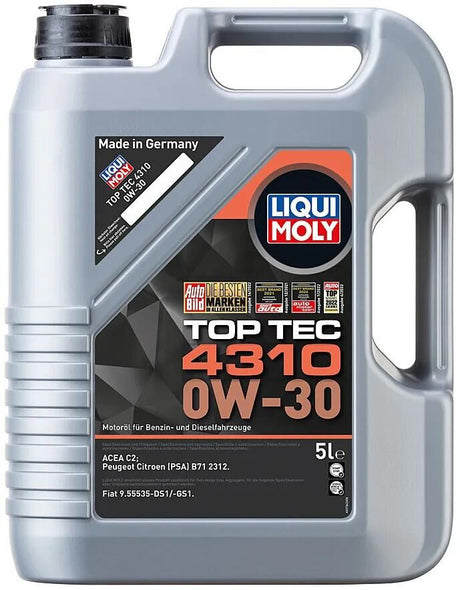Liqui moly motorolie top tec 4310 olie top tec 4310 0w-30 5l