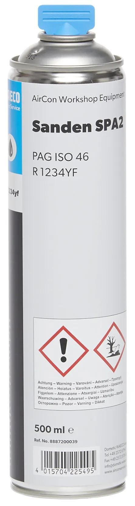 Waeco klimaanlæg olie spa2 kompressor olie spa2 500 m dunk indhold 500ml