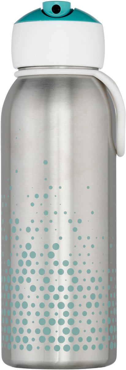 Mepal isoleerfles flip-up campus - 350 ml - 12 uur koud 4 uur warm - drinkfles met rietje voor kinderen - turquoise
