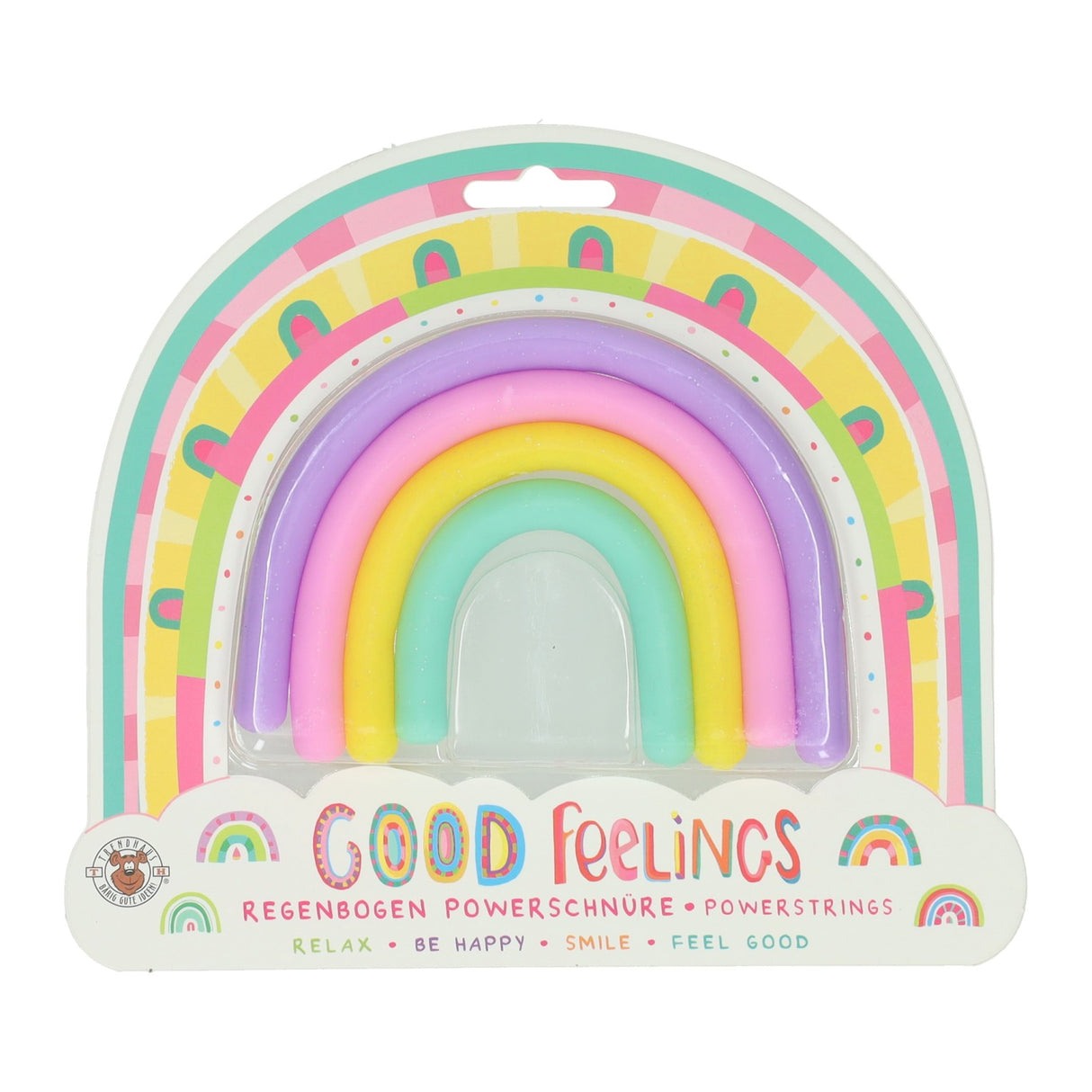 Rainbow stretch reb fidget, 6 stk.