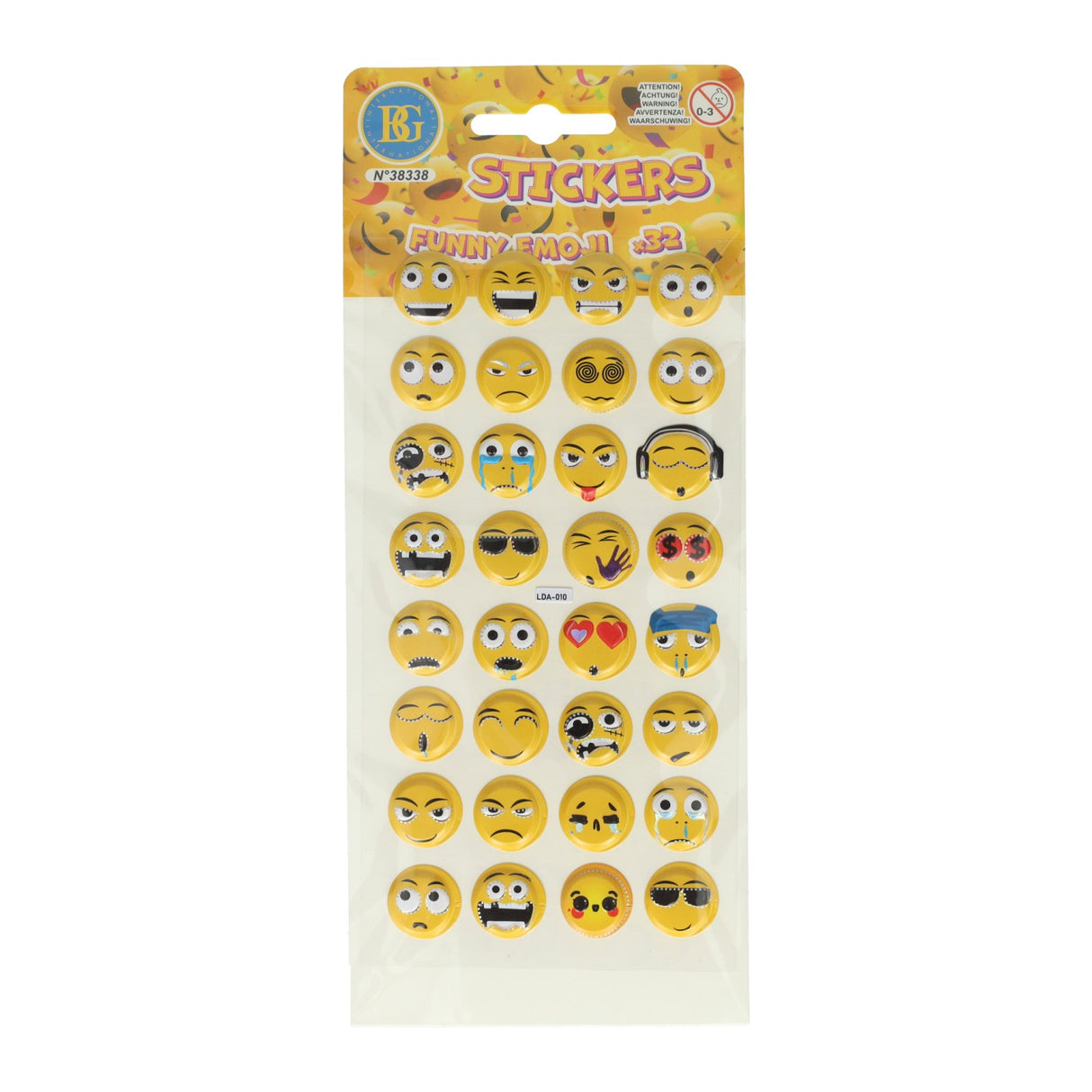 3d-klistermærker - 32 smiley-klistermærker