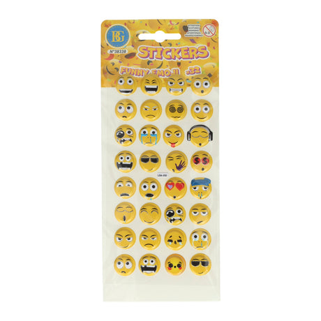 3d stickers - 32 lachgezicht stickers