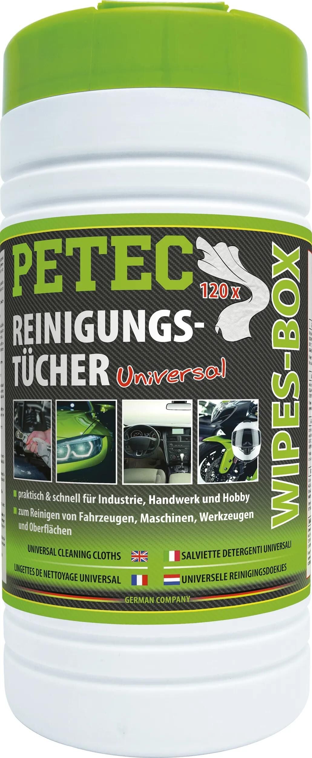 Petec håndrengøringsklude-boks rengøringsklude æske 120 tuecher