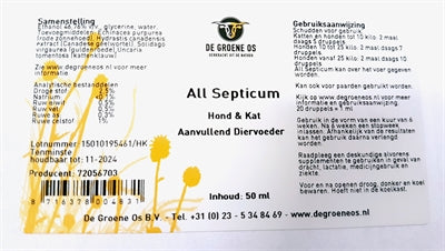 Det grønne os alle septicum hunde kat