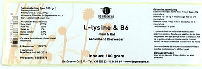 Den grønne os l-lysin B6 hunde kat