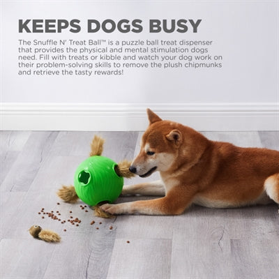 Udadvendt jagthund nina ottosson hund snuffle n' treat ball green