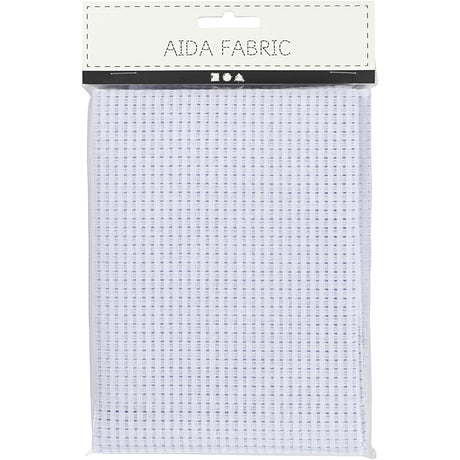Creativ company aida, størrelse 50x50 cm, 24 kvadrater pr. 10 cm, hvid, 1 stk.
