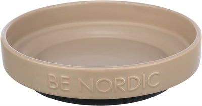 Trixie be nordisk kattefoderskål keramisk gummi taupe