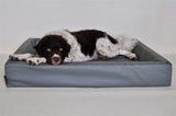 Bia seng hundekurvbetræk i kunstlæder grå