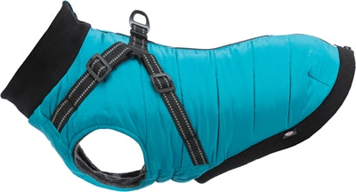 Trixie hundefrakke pontis med sele aqua