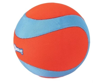 Chuckit! mega amfibiebold - hundelegetøj - hundebold - chuckitbold - flydende - til i vandet - orangeblå - ø 11,5 cm