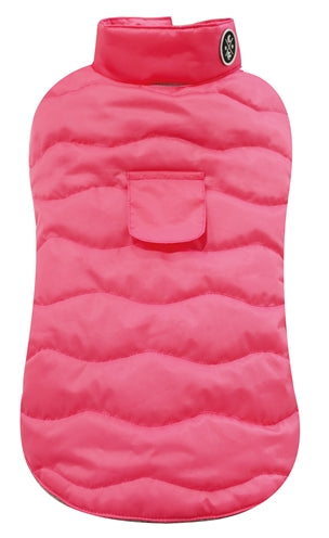 Croci Dog frakke øko blade genanvendt pink