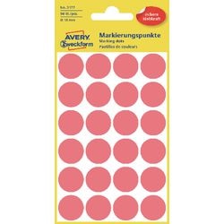 Markeringspunkter avery 3172 rød 18mm
