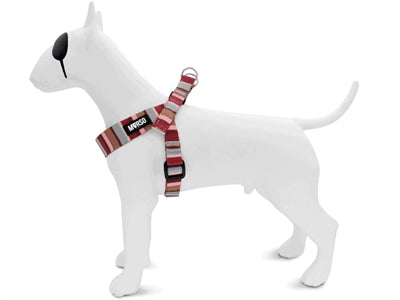 Morso mini hundesele justerbar genanvendt skyline rød pink