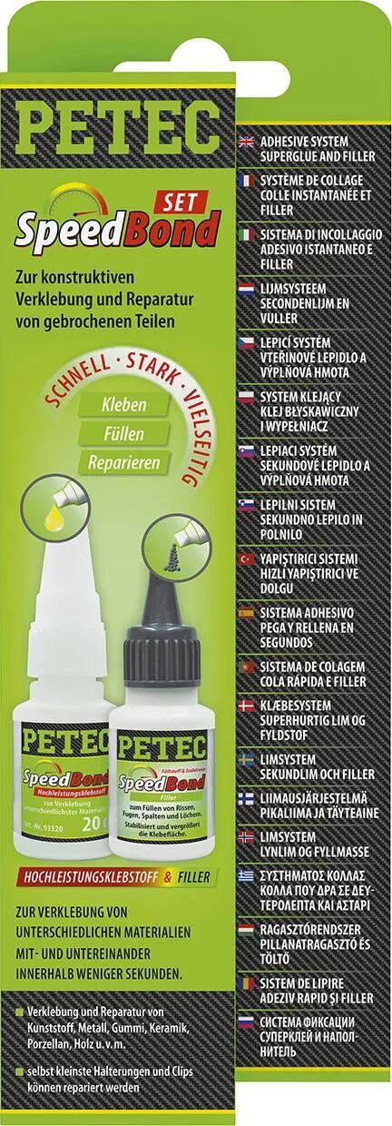 Petec universal lim speedbond højtydende klæbemiddel speedbond m.filler