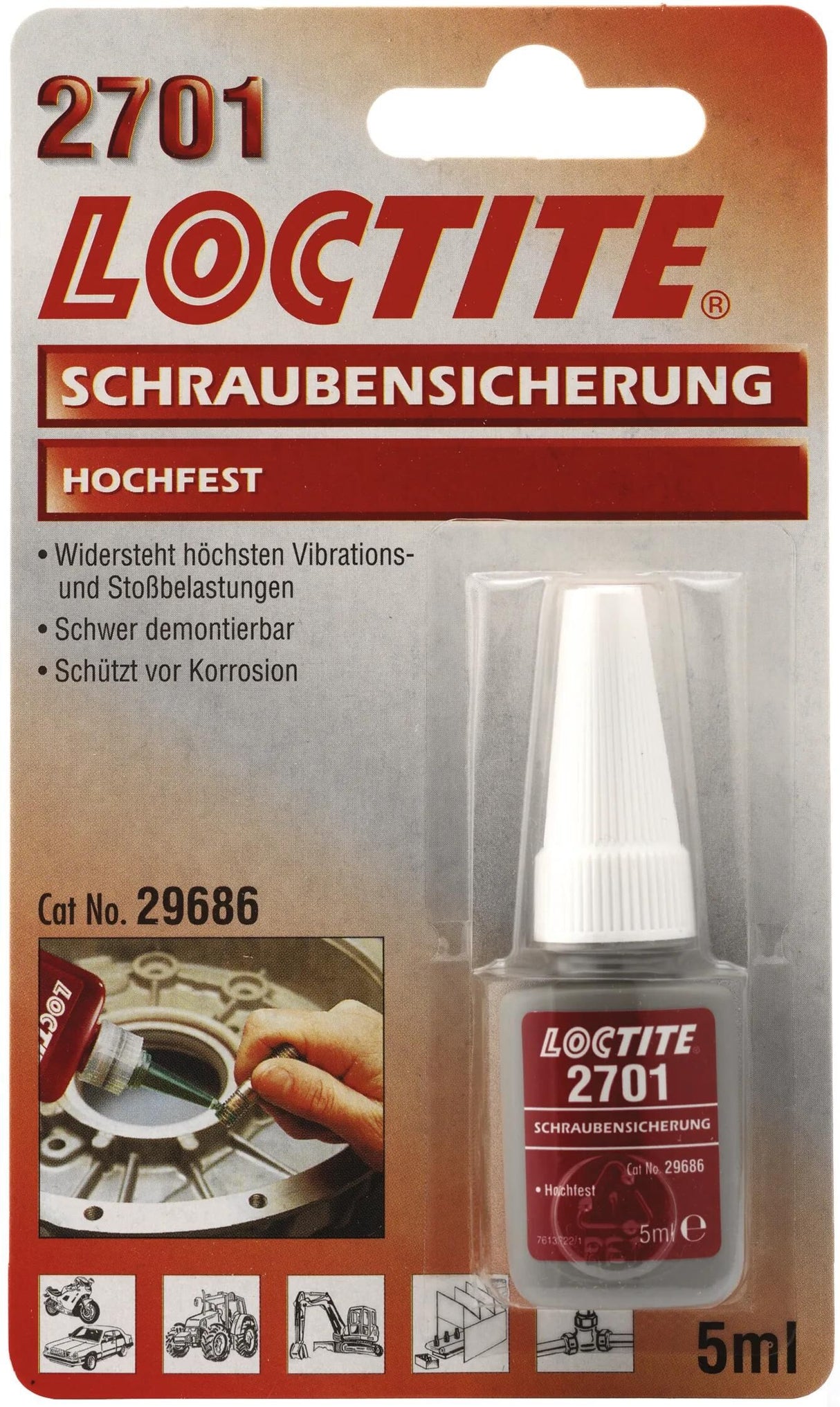 Loctite skruebeskyttelse 2701 skrueholder 5 ml hochfest
