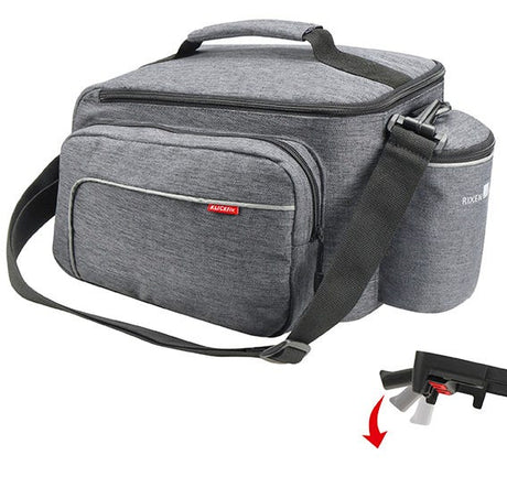 Abi klickfix enkelt cykeltaske bagre rackpack sport uniklip grå