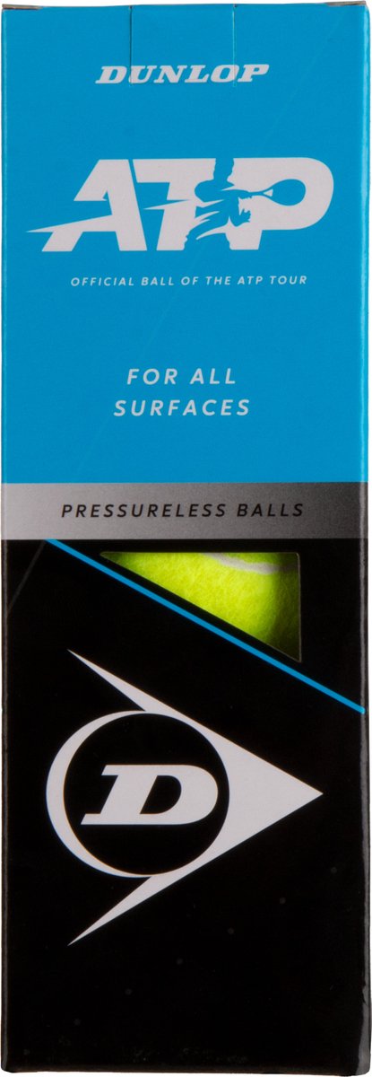 Dunlop atp 4 tennisballen - geel - 3 stuks