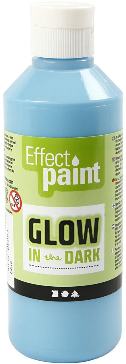 Creotime https: www.cchobby.nl glow-in-the-dark-fluorescent-light blue-250-ml-1-bottle