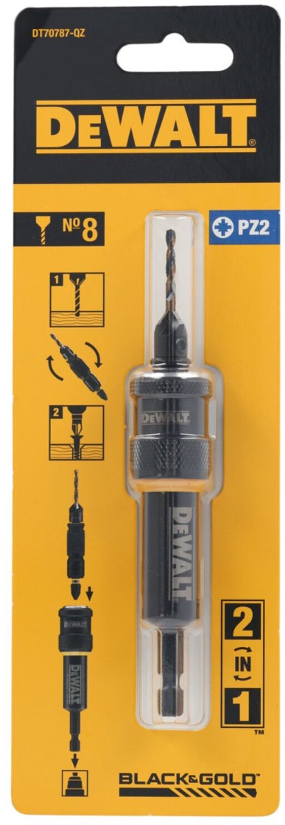 Dewalt flip drive - bore- og skruesæt - 8mm - hurtig udskiftning